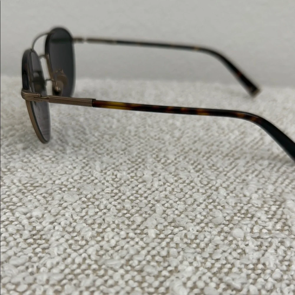 John Varvatos V518 Gold/Tortoise Round Sunglasses